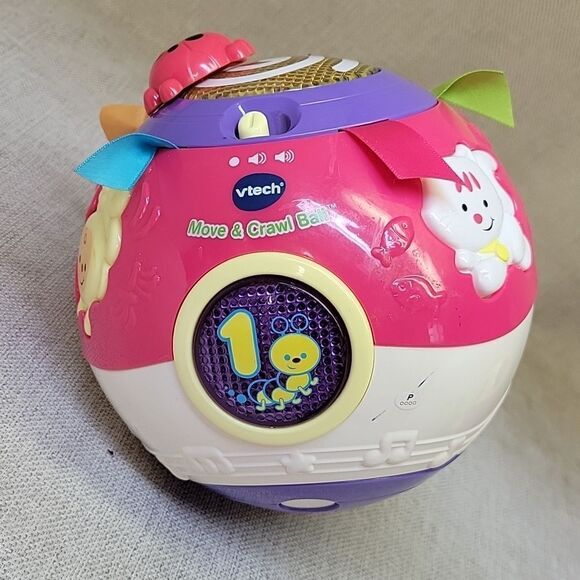 Fisher Price Learn Shapes & Colors VTech Move And Crawl Ball, Bumpie Ball - Picture 10 of 12